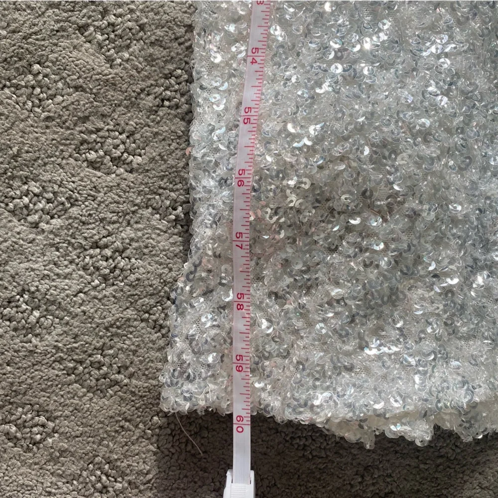 Betsy Adam V-Neck Cutout-Detail Sequinned IvorySilver 4 - Picture 16 of 16